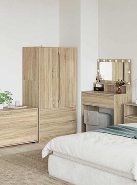 VidaXL Opbergkast Sonoma Eiken 80 x 48 x 57 cm Bewerkt hout
