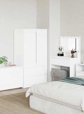 VidaXL Opbergkast Wit 80 x 48 x 57 cm Bewerkt hout