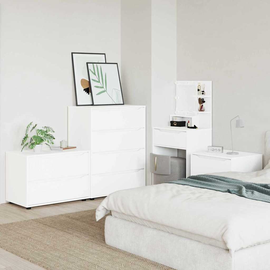 VidaXL Opbergkast Wit 80 x 48 x 57 cm Bewerkt hout