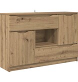 VidaXL Dressoir met lade Artisan Eiken 100 x 30 x 65,6 Bewerkt hout