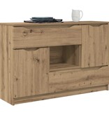 VidaXL Dressoir met lade Artisan Eiken 100 x 30 x 65,6 Bewerkt hout
