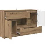 VidaXL Dressoir met lade Artisan Eiken 100 x 30 x 65,6 Bewerkt hout