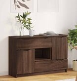 VidaXL Dressoir met lade Bruin Eiken 100 x 30 x 65,6 Bewerkt hout