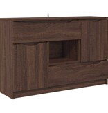 VidaXL Dressoir met lade Bruin Eiken 100 x 30 x 65,6 Bewerkt hout