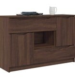 VidaXL Dressoir met lade Bruin Eiken 100 x 30 x 65,6 Bewerkt hout