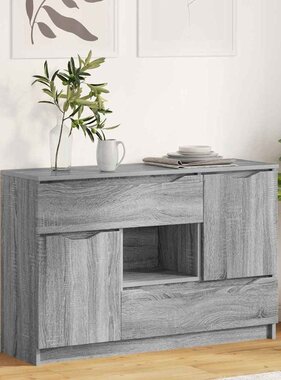 VidaXL Dressoir met lade Grijs Sonoma 100 x 30 x 65,6 Bewerkt hout