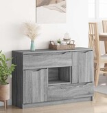 VidaXL Dressoir met lade Grijs Sonoma 100 x 30 x 65,6 Bewerkt hout