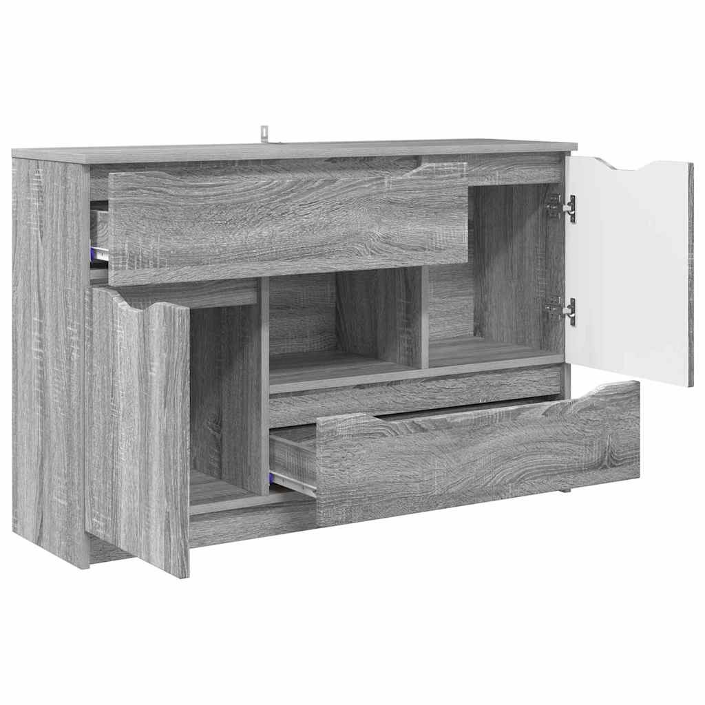 VidaXL Dressoir met lade Grijs Sonoma 100 x 30 x 65,6 Bewerkt hout