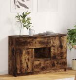 VidaXL Dressoir met lade Gerookt eiken 100 x 30 x 65,6 Bewerkt hout