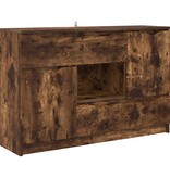 VidaXL Dressoir met lade Gerookt eiken 100 x 30 x 65,6 Bewerkt hout