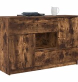 VidaXL Dressoir met lade Gerookt eiken 100 x 30 x 65,6 Bewerkt hout