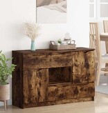 VidaXL Dressoir met lade Gerookt eiken 100 x 30 x 65,6 Bewerkt hout