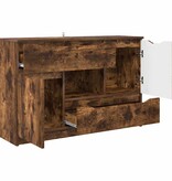 VidaXL Dressoir met lade Gerookt eiken 100 x 30 x 65,6 Bewerkt hout