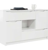 VidaXL Dressoir met lade Hoogglans wit 100 x 30 x 65,6 Bewerkt hout