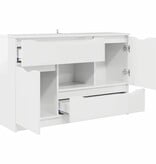 VidaXL Dressoir met lade Hoogglans wit 100 x 30 x 65,6 Bewerkt hout