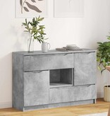VidaXL Dressoir met lade Beton Grijs 100 x 30 x 65,6 Bewerkt hout