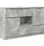 VidaXL Dressoir met lade Beton Grijs 100 x 30 x 65,6 Bewerkt hout