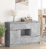 VidaXL Dressoir met lade Beton Grijs 100 x 30 x 65,6 Bewerkt hout
