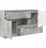 VidaXL Dressoir met lade Beton Grijs 100 x 30 x 65,6 Bewerkt hout