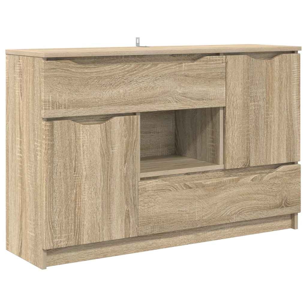 VidaXL Dressoir met lade Sonoma Eiken 100 x 30 x 65,6 Bewerkt hout