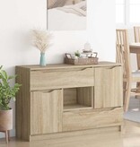 VidaXL Dressoir met lade Sonoma Eiken 100 x 30 x 65,6 Bewerkt hout