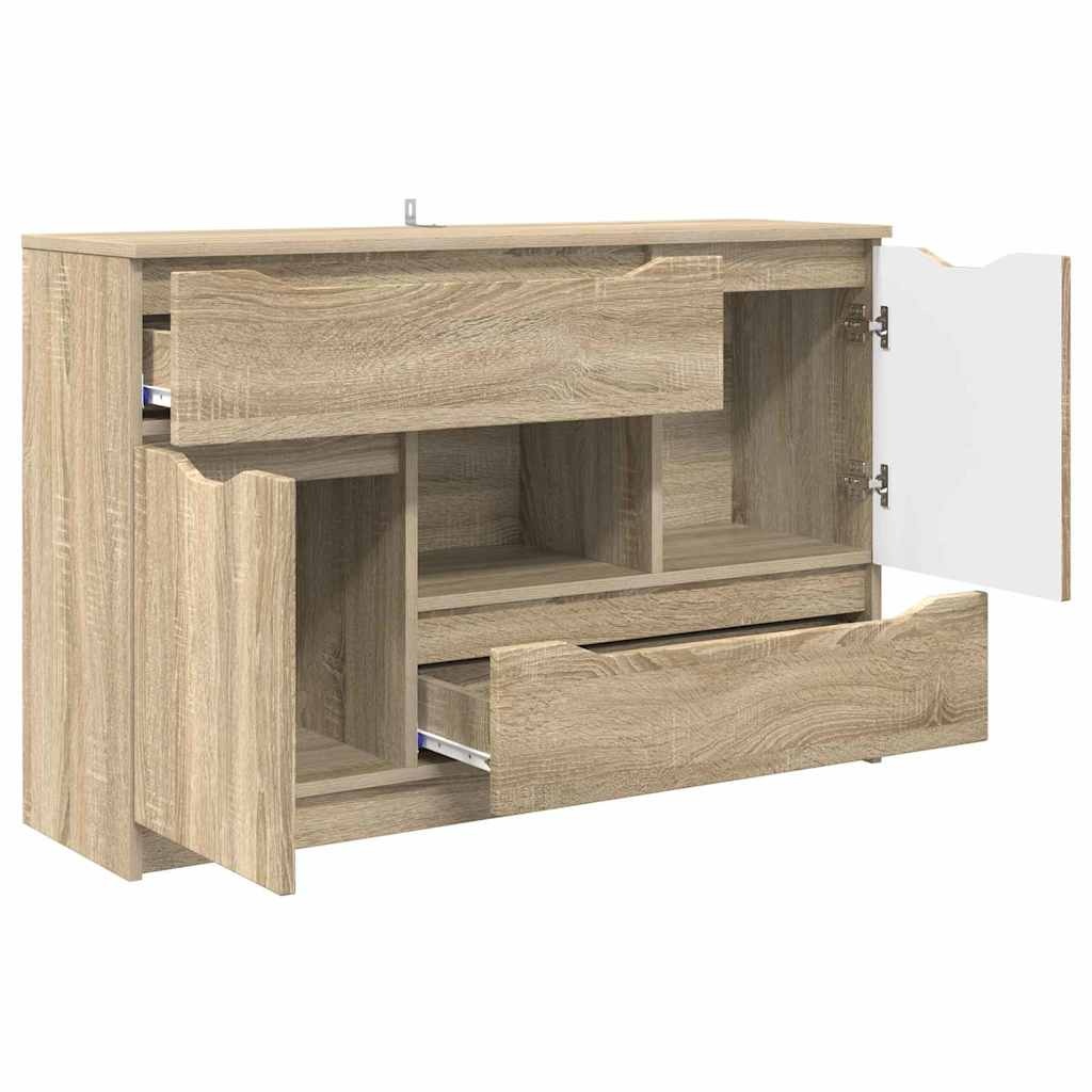 VidaXL Dressoir met lade Sonoma Eiken 100 x 30 x 65,6 Bewerkt hout