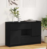 VidaXL Dressoir met lade Zwart 100 x 30 x 65,6 Bewerkt hout