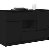 VidaXL Dressoir met lade Zwart 100 x 30 x 65,6 Bewerkt hout
