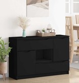 VidaXL Dressoir met lade Zwart 100 x 30 x 65,6 Bewerkt hout