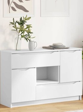 VidaXL Dressoir met lade Wit 100 x 30 x 65,6 Bewerkt hout