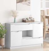 VidaXL Dressoir met lade Wit 100 x 30 x 65,6 Bewerkt hout