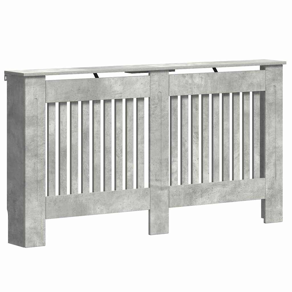 VidaXL Radiatorafdekking Beton Grijs 152 x 19 x 81,5 cm Bewerkt hout