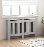 VidaXL Radiatorafdekking Beton Grijs 152 x 19 x 81,5 cm Bewerkt hout