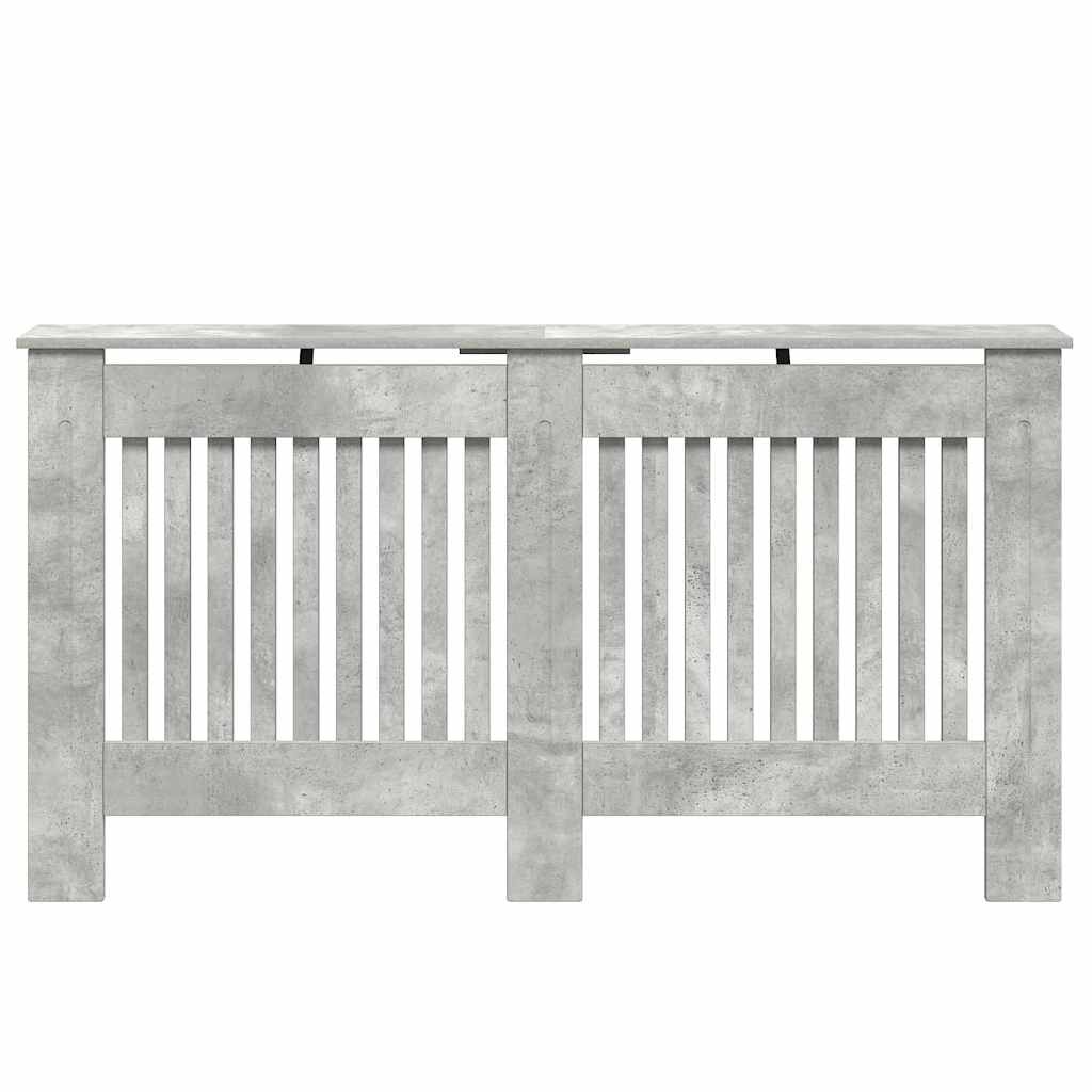 VidaXL Radiatorafdekking Beton Grijs 152 x 19 x 81,5 cm Bewerkt hout