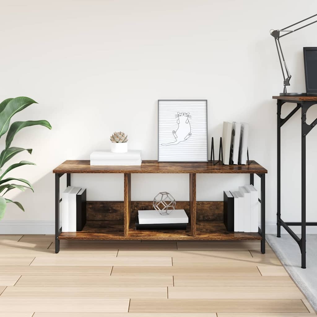 VidaXL Boekenkast Gerookt eiken 102 x 32 x 40,5 cm Bewerkt hout