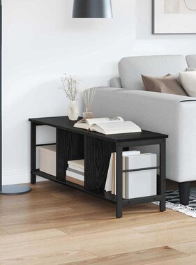 VidaXL Boekenkast Zwart Eiken 102 x 32 x 40,5 cm Bewerkt hout