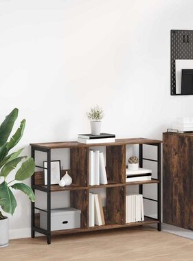 VidaXL Boekenkast Gerookt eiken 102 x 32 x 72,5 cm Bewerkt hout