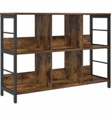 VidaXL Boekenkast Gerookt eiken 102 x 32 x 72,5 cm Bewerkt hout