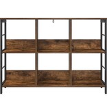 VidaXL Boekenkast Gerookt eiken 102 x 32 x 72,5 cm Bewerkt hout