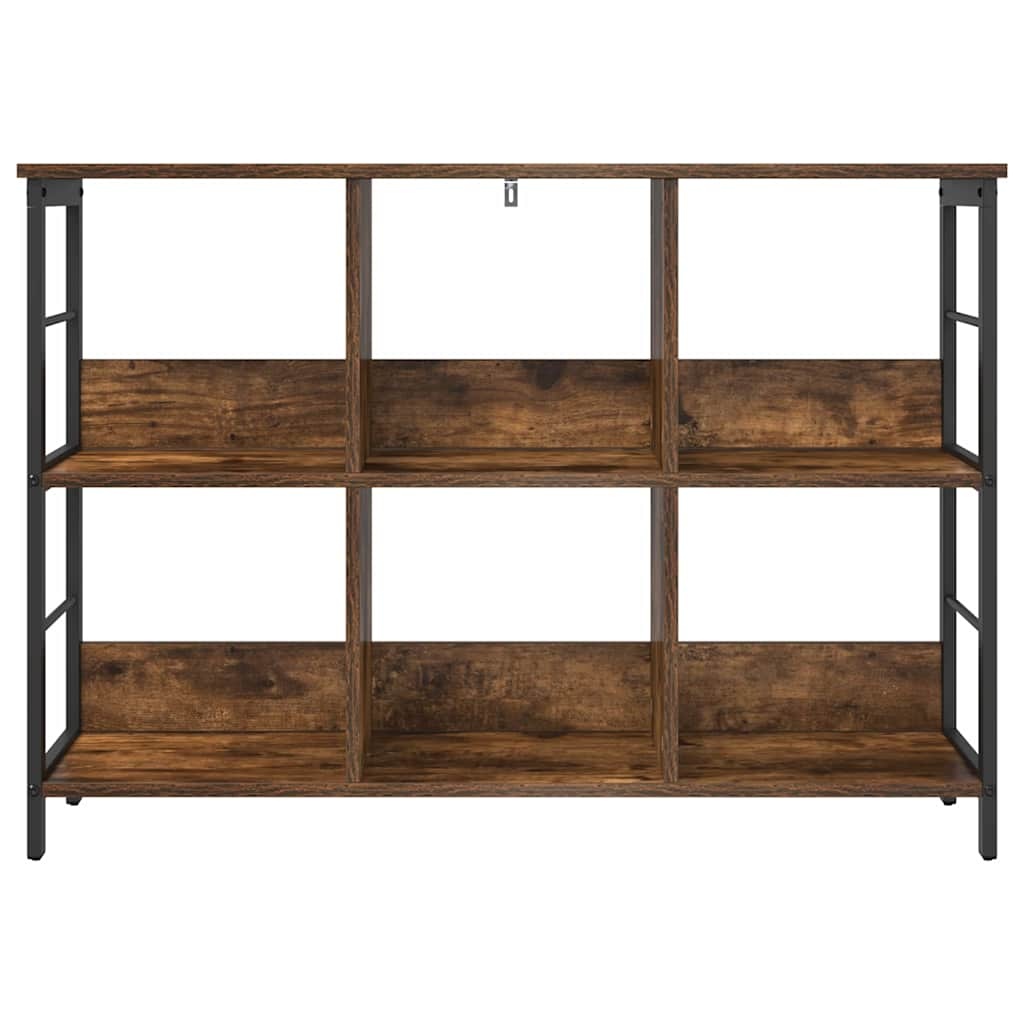 VidaXL Boekenkast Gerookt eiken 102 x 32 x 72,5 cm Bewerkt hout