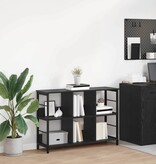 VidaXL Boekenkast Zwart Eiken 102 x 32 x 72,5 cm Bewerkt hout