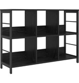 VidaXL Boekenkast Zwart Eiken 102 x 32 x 72,5 cm Bewerkt hout