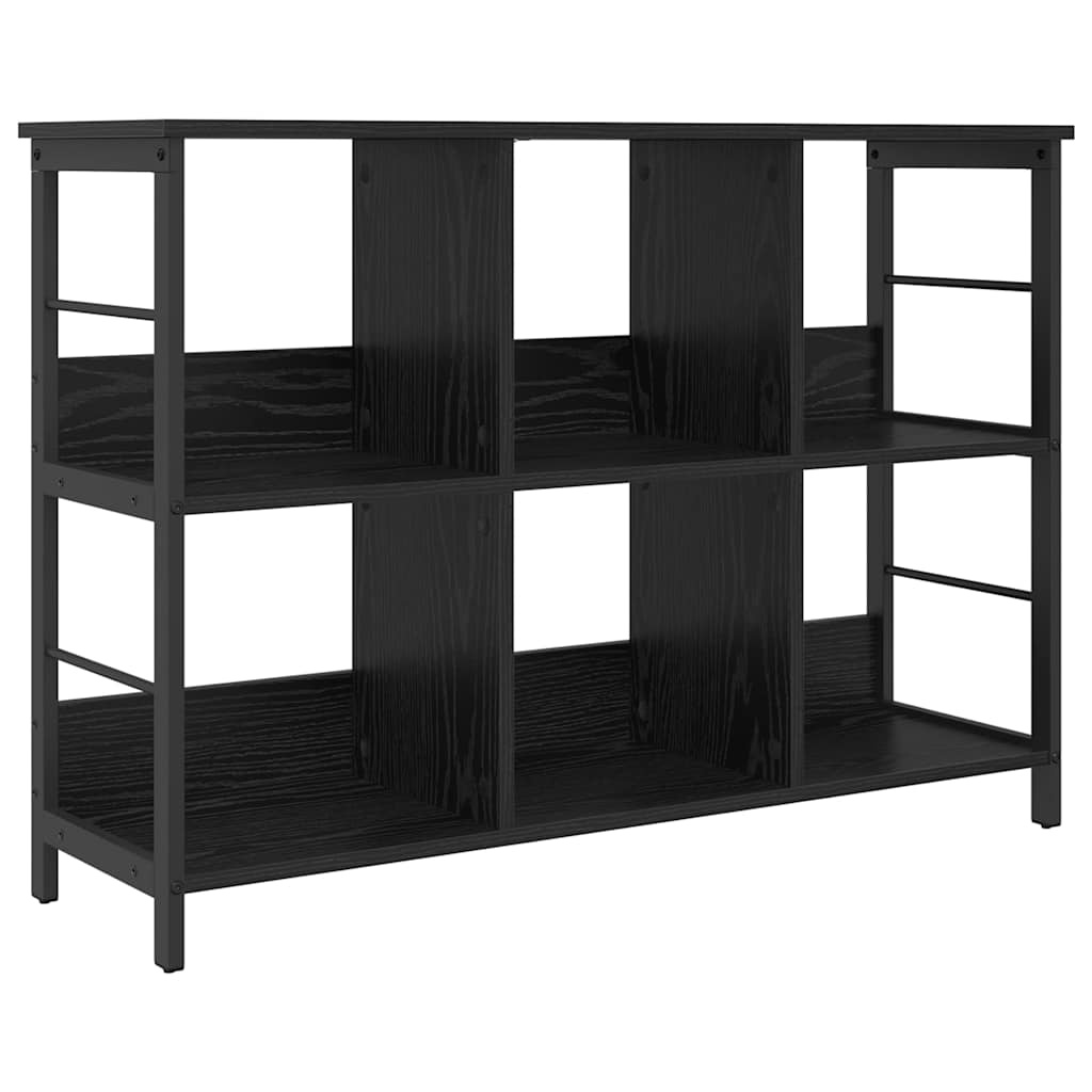 VidaXL Boekenkast Zwart Eiken 102 x 32 x 72,5 cm Bewerkt hout