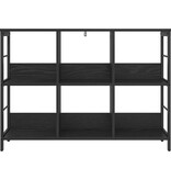 VidaXL Boekenkast Zwart Eiken 102 x 32 x 72,5 cm Bewerkt hout