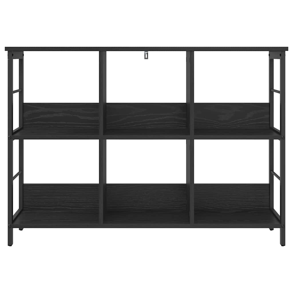 VidaXL Boekenkast Zwart Eiken 102 x 32 x 72,5 cm Bewerkt hout