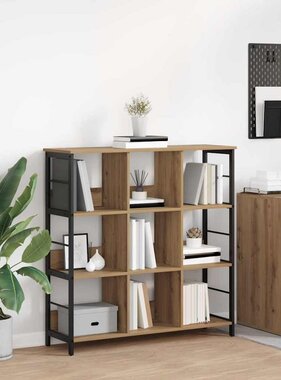 VidaXL Boekenkast Artisan Eiken 102 x 32 x 104,5 cm Bewerkt hout