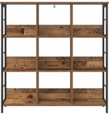VidaXL Boekenkast Oud Hout 102 x 32 x 104,5 cm Bewerkt hout