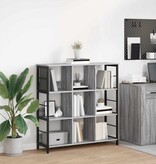 VidaXL Boekenkast Grijs Sonoma 102 x 32 x 104,5 cm Bewerkt hout