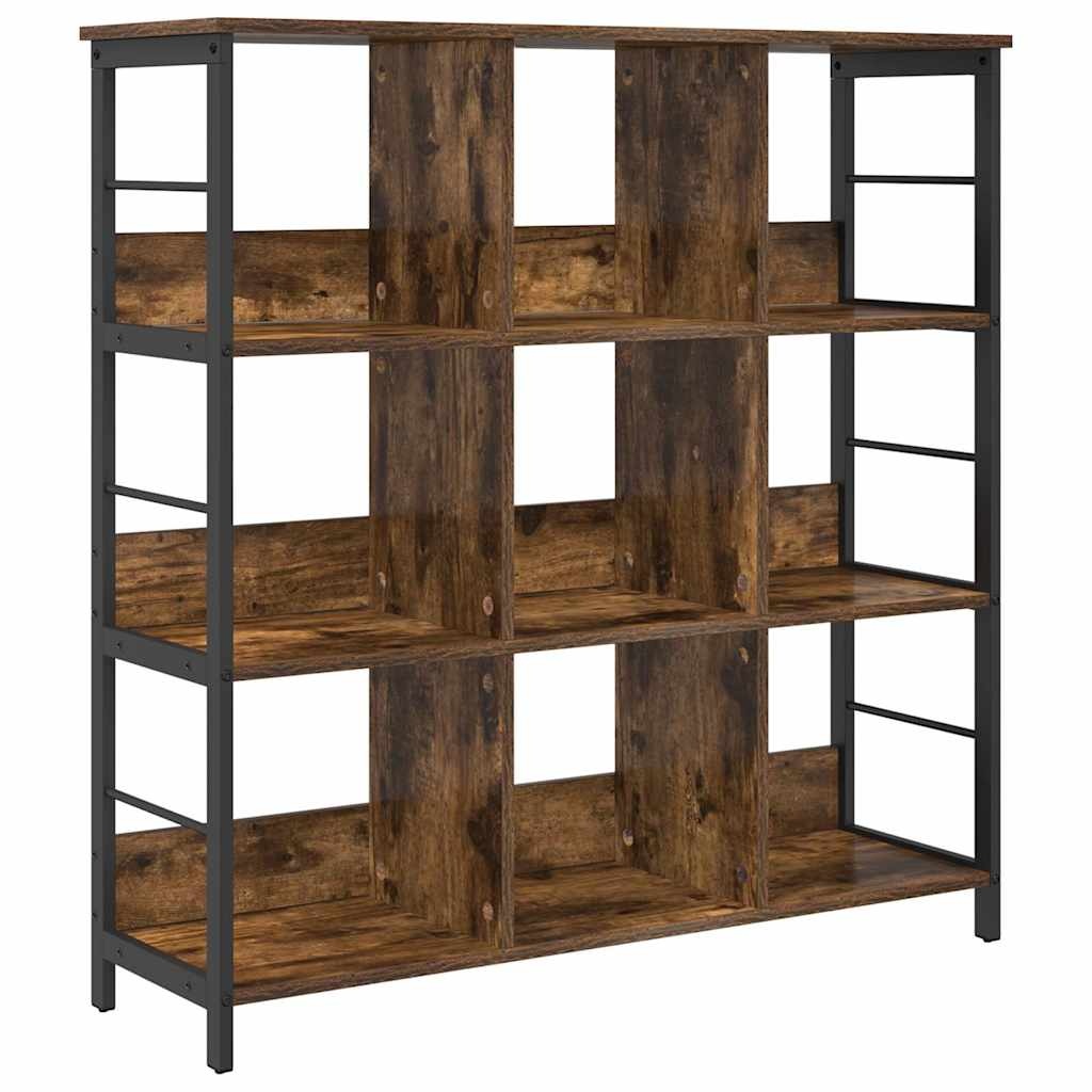 VidaXL Boekenkast Gerookt eiken 102 x 32 x 104,5 cm Bewerkt hout