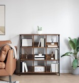 VidaXL Boekenkast Gerookt eiken 102 x 32 x 104,5 cm Bewerkt hout